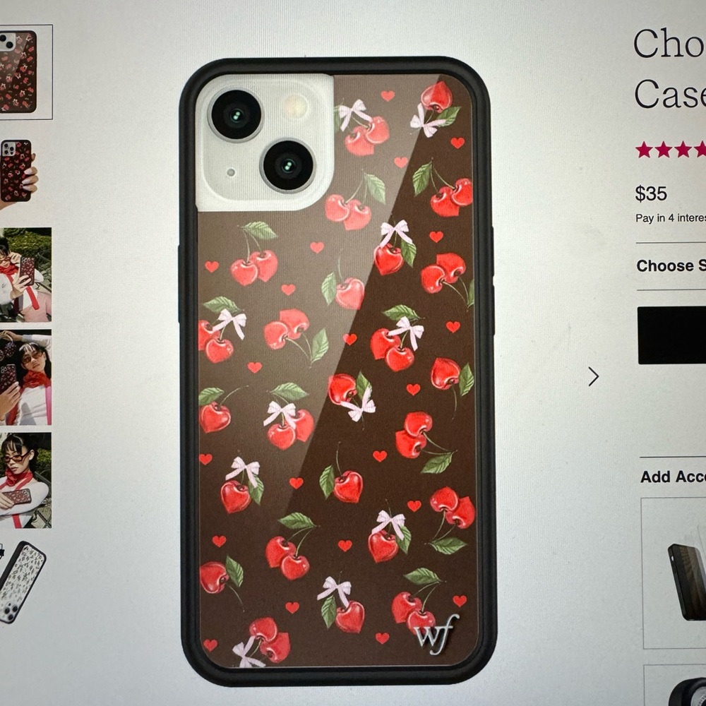 wildflower chocolate cherries iphone 13 case